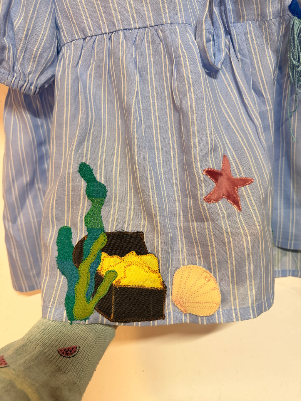 Upcyclet skjorte med 3D effekt