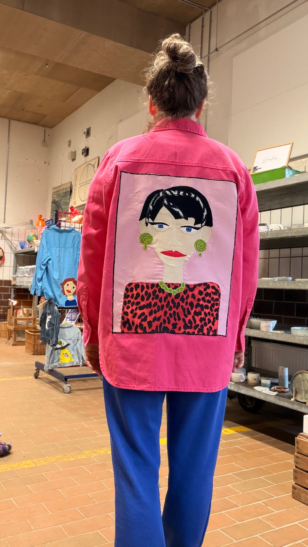Pink overskjorte
