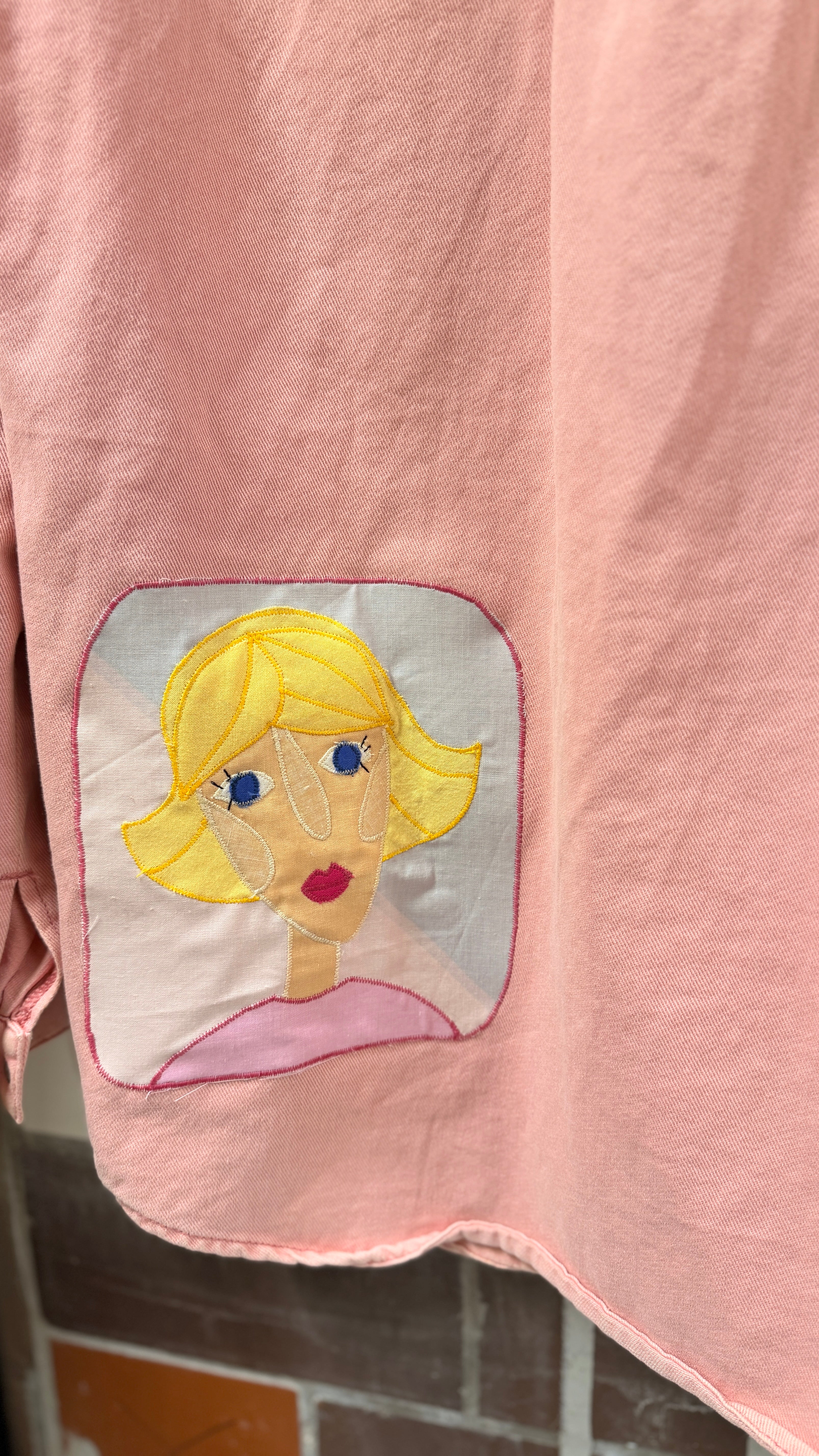 Denimjakke med kvinde